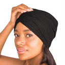 Kitsch Satin Lined Beanie - Softer than Silk Bonnet For Sleeping Women, Breathable Hair Cover for Sleeping, Slouchy Beanie, Bonnets for Women, Hair Wrap, Reduce Breakage for Freez-free Hairs - Black