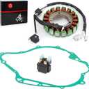 Stator and Relay Gasket Compatible with Yamaha V-Star 1100 XVS11 XVS1100 Classic Custom Silverado 1999-2009 5EL-81410-01-00 5EL-15451-00-00 4DN-81940-12-00