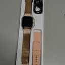 Smart Watch for Women Android/iPhone: Fitness Tracker Smart Watches Answer/Make Call IP68 Waterproof 1.85" Smartwatch Activity Pedometer Heart Rate SpO2 Monitor 120+ Sports Model Gold Womens Watches