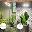 Aokrean Plant Grow Light, Full Spectrum 6.3in Plant Light for Indoor Growing, Height Adjustable 9.8"-37.4" with Auto Timer 6/12/16Hrs, 3 Optional Spectrums, 5 Brightness, Wood Grain Desk Growing Lamp