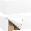 Ascoza 2 Pack Fitted Tablecloth for 6 Foot Rectangle Tables 72 x 30 Inch White Table Covers Water Resistant Polyester Table Cloth for Wedding, Parties,Display, Trade Show (White)