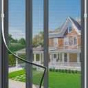 RELIANCER Fiberglass Magnetic Window Screen,DIY Adjustable 36''x55'' Window Mesh Screen,Auto Close Window Net Cover,Windows Screen Replacement kit,Anti Mosquito Windows Mesh Curtain Mesh Partition