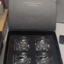 TSUKIGLASS Storm Premium Japanese Crystal Whisky Glasses Set of 4 - Gift Ready Box, 100% Ultra Clarity Lead-Free Crystal, 10oz Tumblers for Bourbon, Scotch & Cocktails, Luxury Gift for Men