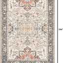 9x13 Area Rugs for Living Room - Large Carpet Ultra Thin Soft Washable Oriental Vintage Floral Distressed Rug Big Indoor Carpets for Bedroom Nursery Dorm Home Decor Aesthetic - Multi Color