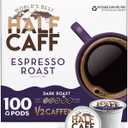World's Best Half Caff Espresso Roast Coffee Pods 100ct Keurig Compatible (EXP 07/31/26)