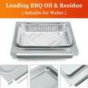 67047 Metal Catch Pan and 6415 Aluminum Liner for Weber Spirit I&II 200 and 300, Genesis I&II LX200/300 Series, Grill Grease Tray for Weber Traveler Grill, Drip Tray for Weber 67047 83156 6415