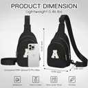 Birthday Gifts for 7 8 9 10 11 12 13 Year Old Girls Small Initial Sling Bag Cross Body Bag Fanny Pack for Girls (Black)