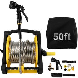 Expandable Garden Hose 50ft with Multifunctional Spray Nozzle, Lightweight Portable Water Hose, Non-Kink Garden Hose Easy to Store Garden Tools for Watering Lawn Yard Car -Includes Carry Bag