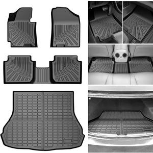 Elantra Floor Mats - Car Mats for Hyundai Elantra 2011-2016, All Weather Floor Mats and Cargo Liner for Elantra Accessories, Heavy Duty Rubber Mats, Car Accessories