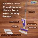 Swiffer Power Mop Wood, Hardwood Floor Cleaner for Mopping Home, Bathroom, Kitchen, All Purpose Multi-Surface Cleaning Set includes PowerMop Wood, 2 Pads, 1 QuickDry Lemon Solution, & 2 Batteries
