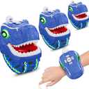 Dinosaur Walkie Talkies for Kids 3 Pack Camping Gear T-Rex Outdoor Toys for Boys Girls Age 3-12 Year Old 3 Channel Long Range Birthday Gifts Easter Christmas Stocking Stuffers Blue