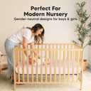 2-Pack Waterproof Crib Sheets for Boys, Girls - 52x28 Fitted Organic Cotton Baby Crib Sheets, Toddler Mattress Protector Cover, Washable, Soft & Durable Baby Bedding Essentials (Mist Rose)
