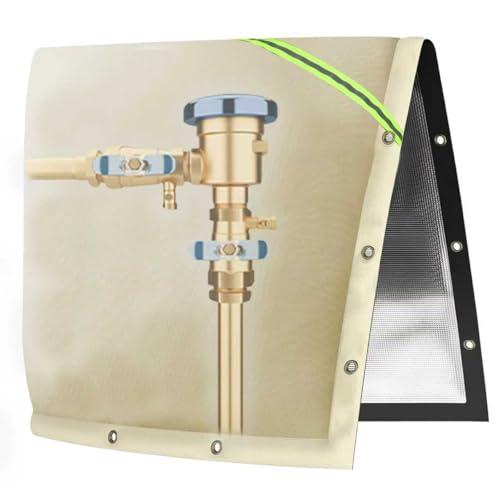 2 Way Opening Backflow Preventer Pipe Insulation Cover Irrigation Sprinkler Valve Cover Water Well Pump Cover Winter Freeze & Weatherproof Protection 30" W x 24" H