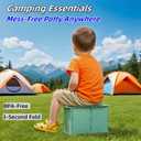 Travel Potty,Portable Potty Seat Foldable Travel Training Toilet Seat,Foldable Toilet for Outdoor Camping (Pink)