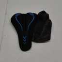 Gel Bike Seat Cushion, Soft Gel Padded Bicycle Seat Cover for Men & Women Comfort, Extra Padding Cycle Seat Cushion for Peloton, Stationary Exercise Bike, Beach Cruiser, Ebike, MTB, Road Bicycle (C1 Blue)