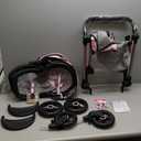 Bayer Twin Doll Pram Neo, Grey, Pink with Butterfly, Jean Look