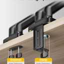 monTEK Laptop Arm Mount for Desk for Max 32” Screen and 18” Notebook, Dual Monitor Stand with Adjustable Laptop Holder, Holds up to 19.8 lbs, Full Motion Arm with Clamp/Grommet Base, 75/100 VESA Mount