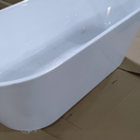 WOODBRIDGE 67"Freestanding White Acylic Soaking Bathtub with ORB Drain and Overflow,BTA1702-ORB-Drain&O