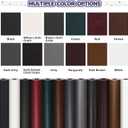 Leather Repair Patch Tape Kit, Self Adhesive Leather Repair for Furniture, Couch, Sofa, Car Seats,Office Chair,Vinyl Repair Kit.60inx16in (Black-Litchi Grain)