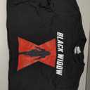 Marvel Black Widow Logo Silhouette T-Shirt (Size Large)