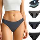 Period Underwear for Teen Girl - Brief Style Seamless Teen Girl Period Underwear Heavy Flow Leak Proof 3pcs Panties (15-16 Years, Dark-colored)