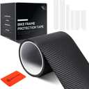 CNC Bike Frame Protection Tape,Bicycle Frame Protector Sticker-Frame Protection Paint Film 3m(4”x118”), Carbon Fiber Pattern Frame Guard Wrap for Mountain Bike/Gravel/MTB/Road Bike etc.