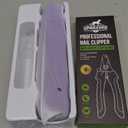 Whisper Quiet Dog Nail Grinder with 4 LED Lights, Safe & Stress-Free for Sensitive Dogs of All Breeds & Sizes, 3 Grinding Bits, 3-Speed, Pet Nail Trimmers, Rechargeable Painless Grooming Kit Purple