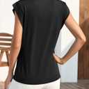 Womens Summer Crewneck Tank Top Sleeveless Tops Casual Loose 2025 Fashion Basic Tees Shirts (Black, M)