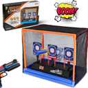 Electronic Shooting Target Scoring Auto Reset Digital Targets for Nerf Guns Toys with a Support Cage & Net, Christmas Birthday Gifts Toy for Kids-Boys & Girls