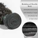 ASHINE Human Hair Bundles Deep Curly Water Wave, Unprocessed Cambodian Raw Hair 20 22 24 Inch, Flip Over Quick Weave Wet and Wave Bundles for Women Natural Black