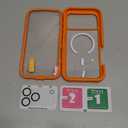 seacosmo for iPhone 17 Pro Max Case, Full Body Bumper with Built-in Tempered Glass Screen and Camera Lens Protector, Compatible with MagSafe, Shockproof 17 Pro Max Phone Case, 6.9", Orange