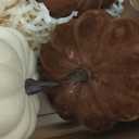 RoseCraft Artificial Flocked Pumpkins, 15PCS Coffee Gold Beige Orange Brown Velvet Foam Faux Pumpkins Decorations, for Fall Harvest Halloween Thanksgiving Table Centerpiece Decor.