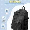 Black Lightweight Backpack for College & High School Backpack With Lots of Pockets Cute School Bag for Girls Boys, Large Capacity Bookbag for Women Men, Waterproof Teens Casual Daypack Backpack