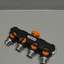 VIVOSUN Garden Hose Splitter 4 Way, Heavy Duty Water Hose Connector 3/4", Water Hose Manifold, Faucet Adapter with Comfortable Rubberized Grip for Drip Irrigation, Lawns