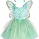 Petitebella Fairy Costume Dress (2-4 Years, Mint Green)