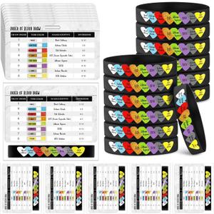 Landical 40 Sets Nurse Week Gift 2026 Phlebotomy Essentials Order of Draw Badge Card and Silicone Bracelets Phlebotomist Practice Kit for Student Nursing School Class Supplies Graduation Gift