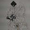 Baquler 2 Set Christmas Snowflake Solar Lights 20 Feet 138 LED Waterproof Outdoor Cool White Twinkle Fairy Lights 8 Modes Solar Hanging String Lights Decoration for Xmas Tree Porch Roof Window Decor