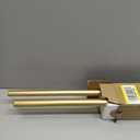 1 Inch Gold Curtain Rods for Windows 36 to 72 Inches (3 to 6 ft), USFOOK Telescoping Single Drapery Rod, Decorative Curtain Rod with Luxury Translucent Finials