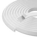 V Shape Thin Foam Weather Stripping Door Frame Seal Strip 33FT White, Draft Stopper, Insulation Winter, Weatherstripping, Gap Sealing, Soundproofing, Self-Adhesive Used for Exterior Front Door Side