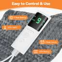 Heating Pad for Back Pain, Electric Heat Pad with 9 Heat Levels & 4 Auto-Off Timers, Portable Heating Pad for Period Cramps, Shoulder, Neck, Machine Washable, Gifts for Women and Men, Grey, 24''12''