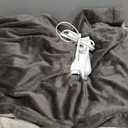 Electric Heated Blanket Throw 50''x60''  Soft Dual-Sided Flannel, 12 Heat Settings, Smart Timer, ETL & FCC Certified, Machine Washable (Deep Gray & Light Gray, Single(50"x60"))