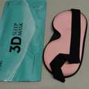 YFONG Weighted Sleep Mask, Women Men 3D Eye Mask Blocking Lights Sleeping Mask (4.2oz/120g), Pressure Relief Night Sleep Eye Mask with Adjustable Strap, Eye Cover Blindfold for Travel Nap Yoga, Pink