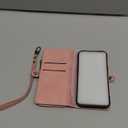 TwoHead Wallet Case Compatible with iPhone 15, ,Detachable Magnetic Phone Case,PU Leather All-Round Protective Case Wallet with Card Holder/Change Pocket,6.9 in,Pink