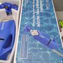 2025 Upgraded Handheld Pool Vacuum Cleaner for Above Ground & Inground Pools - Cordless Pool Cleaner w/18.5GPM Suction, Telescoping Pole(20-69in), 2 Brush Heads - Ideal for Spas & Hot Tubs (Ocean Blue)