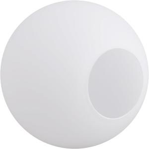8 Inch Frosted Opal White Glass Lamp Shade, 2.6 Inch Fitter, Diameter: 8 IN, Fitter: 2.6 IN