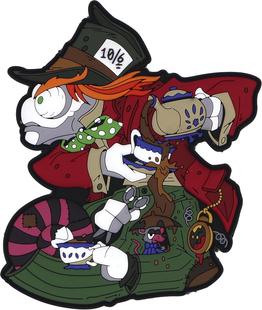 Chameleon Legion Mad Hatter Alice PVC Patch, Pack of 2