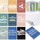 2 x Resurhang 18 Pcs Volunteer Appreciation Gifts Set Includes 9 Volunteer's Notebook Journal and 9 Inspirational Ballpoint Pens Thank You Gift for National Volunteer Week, Social Workers, Teachers