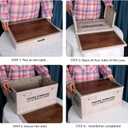 25 Quart Foldable Plastic Storage Bin with Imitation Wooden Lid Foldable and Stackable Storage Box Organizer for Outdoor Camping Home and Office