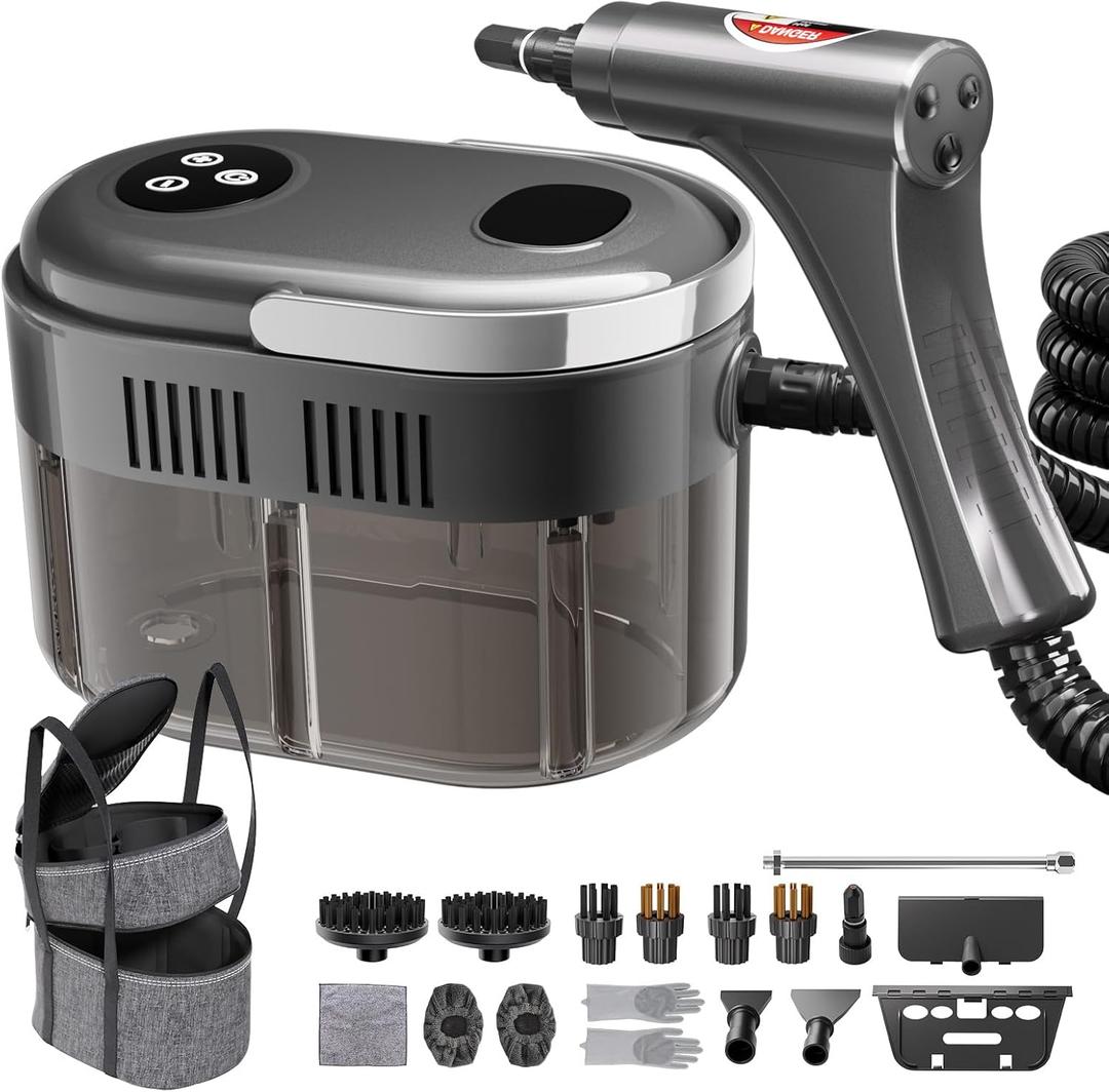 Steam Cleaner,15s Heat-Up,1.5L Tank,6-Level Adjustable Handle,Steamer for Cleaning, Portable Steamer for Cleaning with 20PCS Accessories,Steam Cleaner for Home,Car