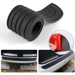 SINGARO Car Rear Bumper Protector, 35.5inch x2.75inch Car/SUV Universal Rubber Anti-Scratch Trunk Exterior AccessoriesBlack